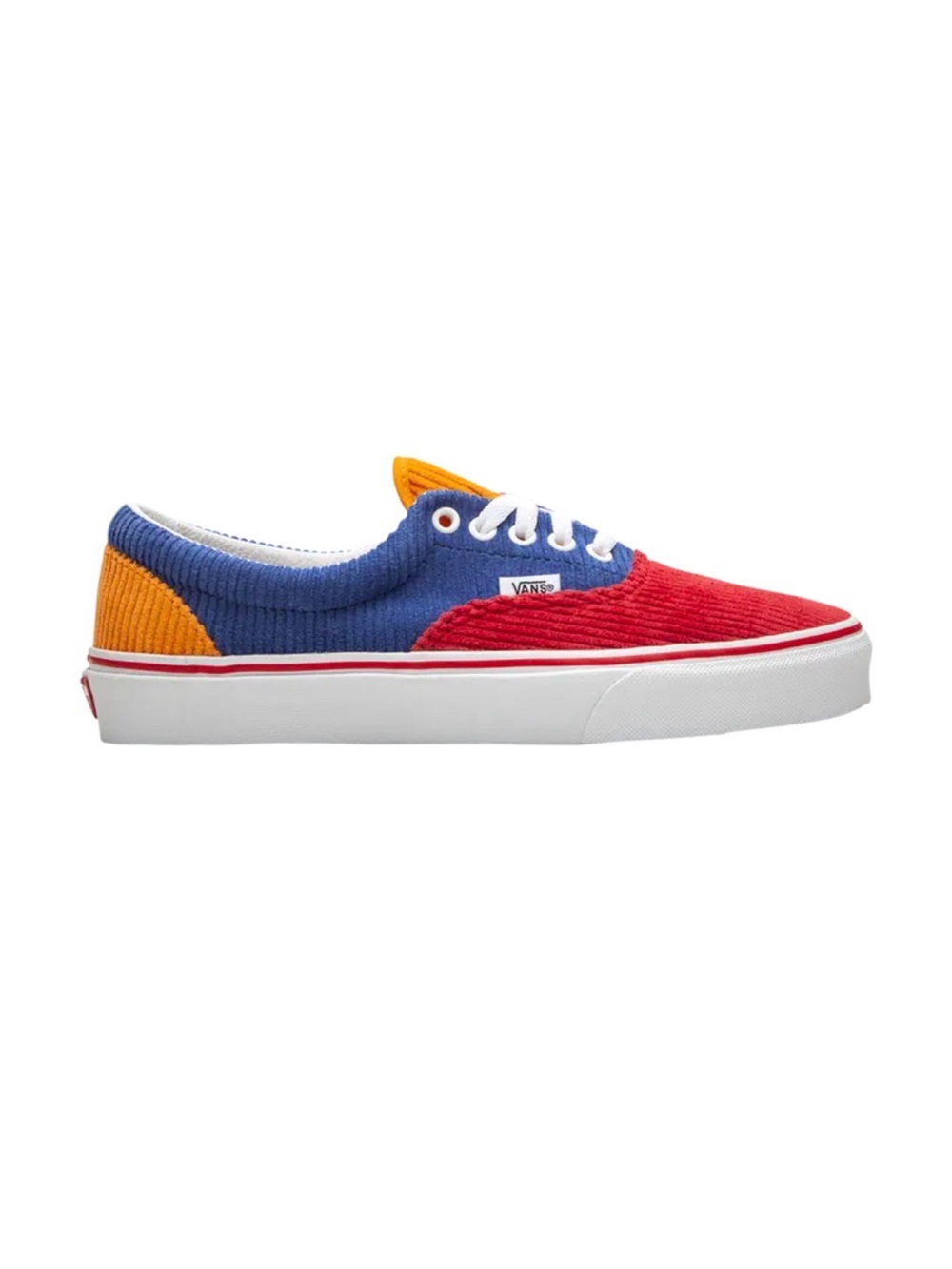 Women’s 7.5 Vans Era Corduroy Sneaker - Red, Blue, Yellow